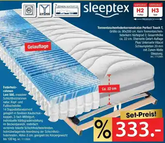 Zurbrüggen Sleeptex tonnentaschenfederkernmatratze perfect touch t oder federholzrahmen levi 500 Angebot