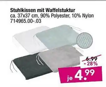 Möbel Boss Stuhlkissen Mit Waffelstuktur Angebot