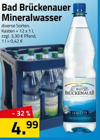 Logo Getränkemarkt Bad Brückenauer Mineralwasser 12x1L Angebot