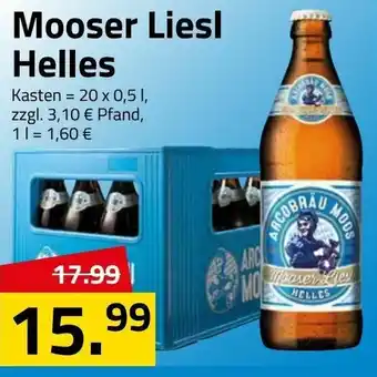 Logo Getränkemarkt Mooser Liesl Helles 20x0,5L Angebot