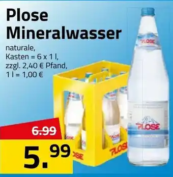 Logo Getränkemarkt Plose Mineralwasser 6x1L Angebot