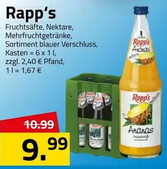 Logo Getränkemarkt Rapp's 6x1L Angebot