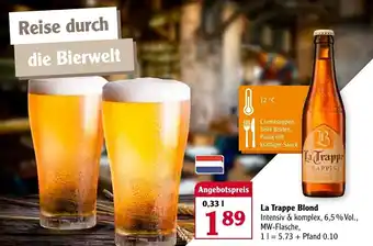 Globus La Trappe Blond 0,33L Angebot