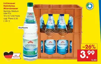 Netto Getränke Discount Lichtenauer Natürliches Mineralwasser 12x0,7L Angebot