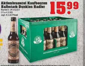 trinkgut Aktienbrauerei Kaufbeuren Halbstark Dunkles Radler 24x0,33L Angebot