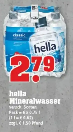 trinkgut Hella Mineralwasser 6x0,75L Angebot