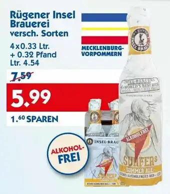 Hol'ab Getränkemarkt Rügener Insel Brauerei 4x0,33L Angebot