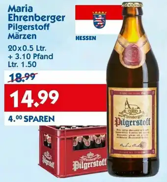 Hol'ab Getränkemarkt Maria Ehrenberger Pilgerstoff Märzen 20x0,5L Angebot