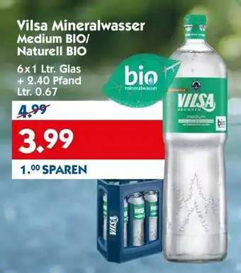 Hol'ab Getränkemarkt Vilsa Mineralwasser Medium Bio/Naturell Bio 6x1L Angebot