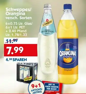 Hol'ab Getränkemarkt Schweppes/Orangina 6x0,75/6x1L Angebot