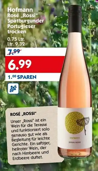 Hol'ab Getränkemarkt Hofmann Rosé Rossi Spätburgunder Portugieser trocken 0,75L Angebot