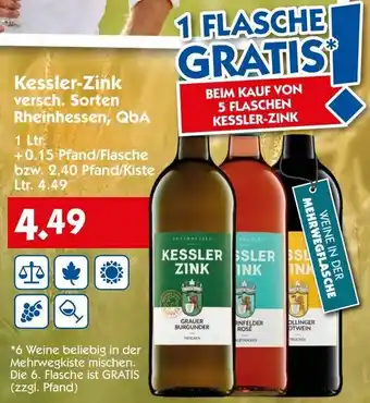 Hol'ab Getränkemarkt Kessler Zink 1L Angebot