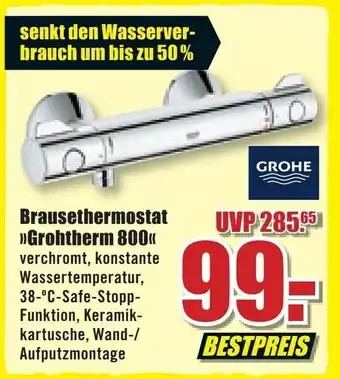 B1 Discount Baumarkt Brausethermostat Grohtherm 800 Angebot