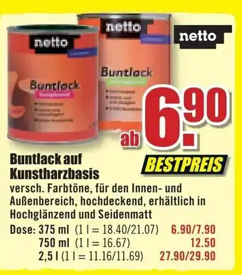 B1 Discount Baumarkt Buntlack auf Kunstharzbasis Angebot