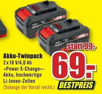 B1 Discount Baumarkt Einhell Akku Twinpack Angebot