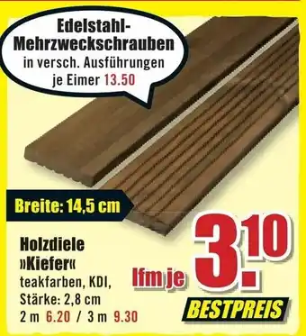 B1 Discount Baumarkt Holzdiele Kiefer Angebot