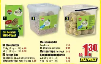 B1 Discount Baumarkt Streufutter, Futter Set oder Meisenknödel Angebot