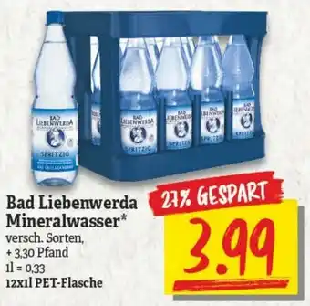 NP Discount Bad Liebenwerda Mineralwasser 12x1L Angebot