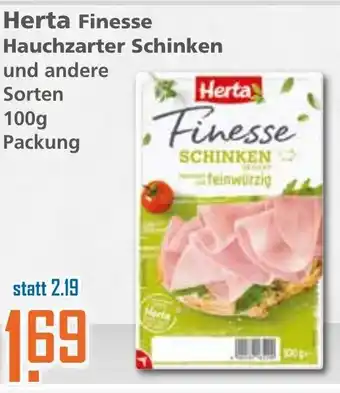 Klaas und Kock Herta Finesse Hauchzarter Schinken 100g Angebot