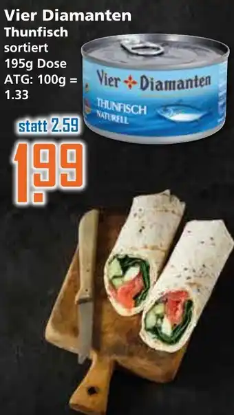 Klaas und Kock Vier Diamanten Thunfisch 195g Angebot