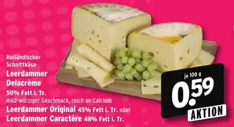 Wasgau Holländischer Schnittkäse Leerdammer Delacrème, Original oder Caractère 100g Angebot