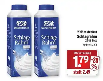 Wasgau Weihenstephan Schlagrahm 500g Angebot