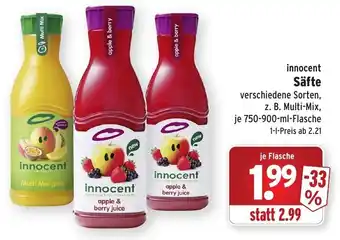 Wasgau Innocent Säfte 750-900ml Angebot