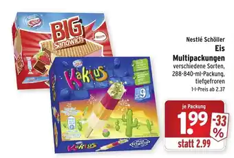 Wasgau Nestlé Schöller Eis Multipackungen 288-840ml Angebot