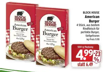 Wasgau Block House American Burger 500g Angebot