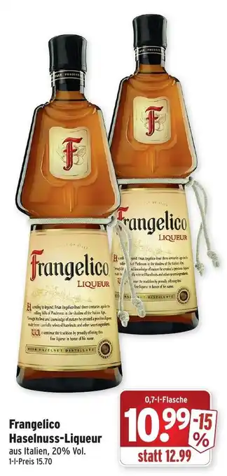 Wasgau Frangelico Haselnuss Liqueur 0,7L Angebot