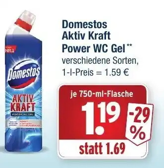 Wasgau Domestos Aktiv Kraft Power WC Gel 750ml Angebot