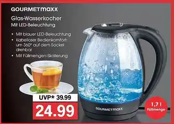 Famila Nord West Gourmetmax Glas-wasserkocher Mit Led-beleuchtung Angebot