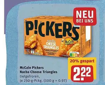 REWE Mccain Pickers Nacho Cheese Triangles Angebot