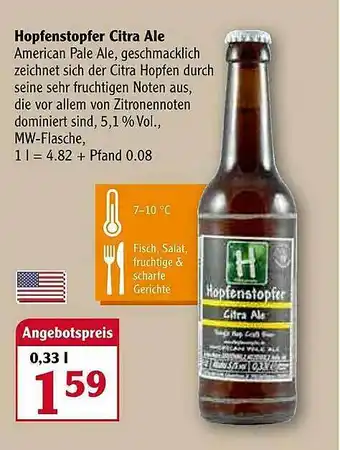 Globus Hopfenstopfer Citra Ale Angebot