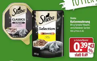 Wasgau Sheba Katzennahrung 85g Angebot