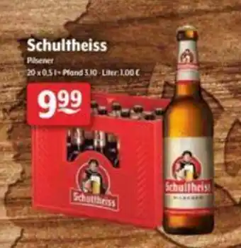 Getränke Hoffmann Schultheiss Pilsener 20x0,5L Angebot