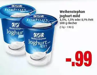 Markant Weihenstephan Joghurt Mild 500g Becher Angebot