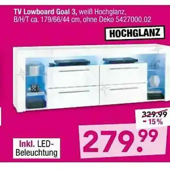 Möbel Boss Tv-lowboard Goal 3 Angebot