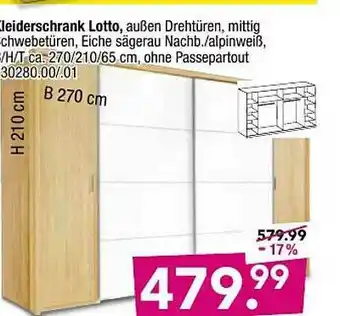 Möbel Boss Cleiderschrank Lotto Angebot