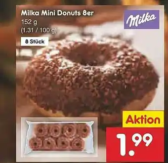 Netto Marken-Discount Milka Mini Donuts 8er Angebot