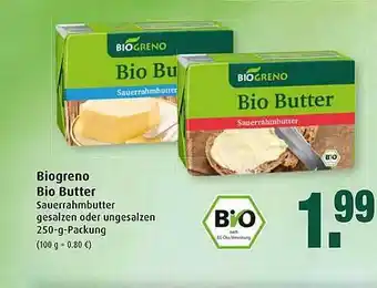 Markant Biogreno Bio Butter 250g Angebot