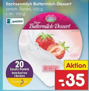 Netto Marken-Discount Sachsenmilch Buttermilch-dessert Angebot