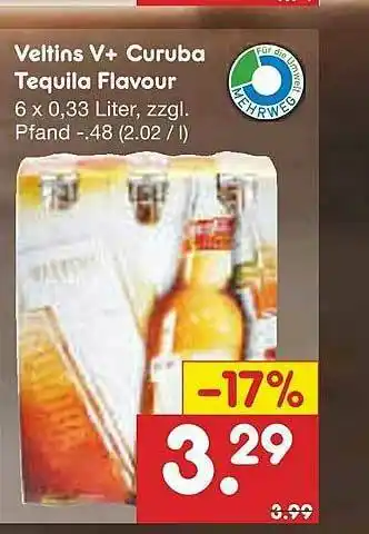 Netto Marken-Discount Veltins V+ Curuba Tequila Flavour Angebot