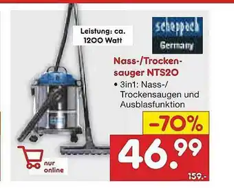 Netto Marken-Discount Nass- Trocken-sauger Nts20 Scheppach Angebot