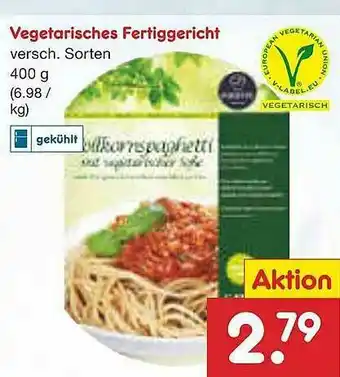 Netto Marken-Discount Vegetarisches Fertiggericht Angebot