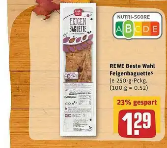 REWE Rewe Beste Wahl Feigenbaguette Angebot