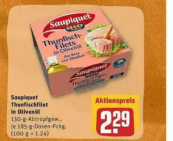 REWE Saupiquet Thunfischfilet In Olivenöl Angebot