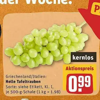 REWE Griechischenland-italien: Helle Tafeltrauben Angebot