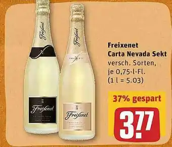 REWE Freisxenet Carta Nevada Sekt Angebot