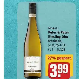 REWE Mosel: Peter & Peter Riesling QbA Angebot